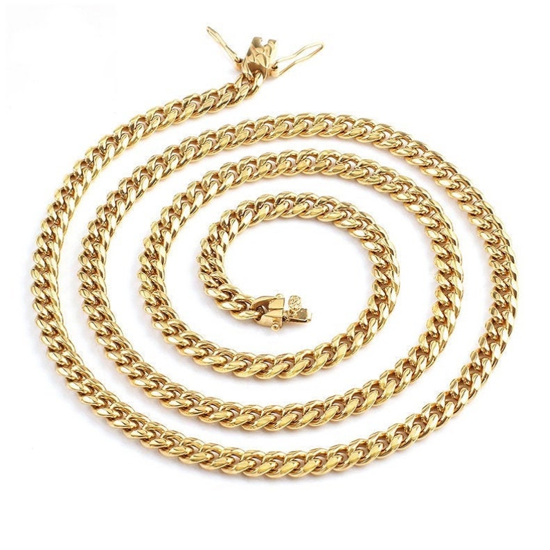 12MM 14K Cuban link chain necklace for men and women perfect gift for loved one image 2