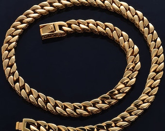 24k Solid Gold Chain - Etsy Australia