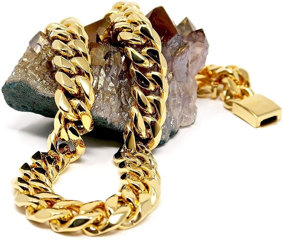16MM 24K Cuban Link Curb Chain CHOCKER 