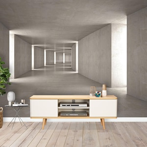 Abstract Tunnel 3D Wallpaper Mural, Peel and Stick Wall Decor