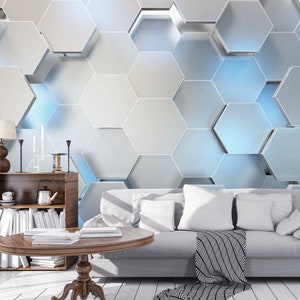 3D Geometric Shapes Peel and Stick Abstract Wallpaper Mural, Wall Decor, Removable Wallpaper, Wall paper, 3D Art, Self-Adhesive Wallpaper