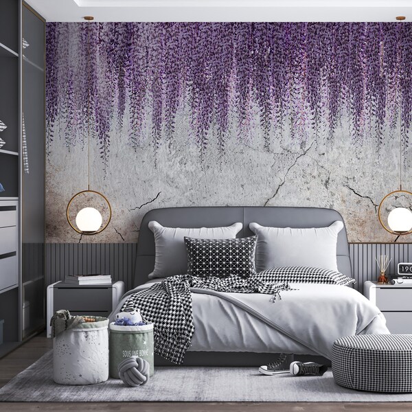Wisteria Wallpaper - Etsy