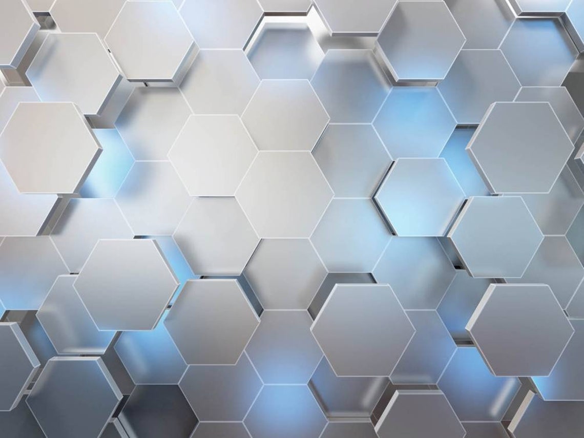 3D Geometric Shapes Wallpaper Mural Peel&stick Abstract Etsy