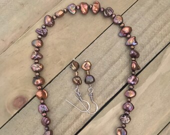 Sienna Brown Keshi Pearl Necklace