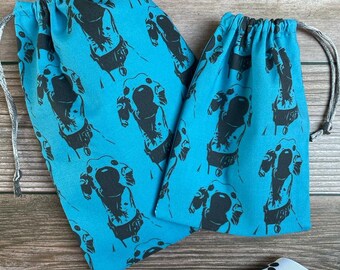 Nosey Sighthound gift bag - Teal