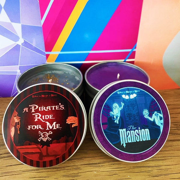 a PIRATE RIDE For Me & The Mansion 2-Pack Candle Bundle, DISNEY-Inspired, Disney Park Classics, Disney Home Decor, mothers day gift, Save20%