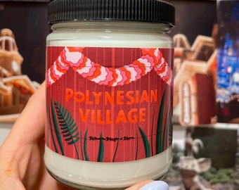 POLYNESIAN VILLAGE CANDLE | Disney Inspired Resort Candle | Smells Like the Polynesian Village Resort Lobby | Disney Home Decor, Scent