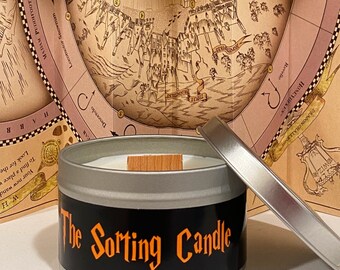 The SORTING CANDLE (NEW Color Option)| Color Changing | Wood Wick| *Sparkles When Burns* | Christmas Gift | Wrapped in Brown Paper Packaging