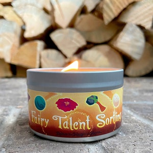 Fairy Talent Candle, Color Reveal, Wood Wick, Cinnamon Scent, Quiz Candle, Fairy Core, Cottagecore Home, Fantasy Candle Gift