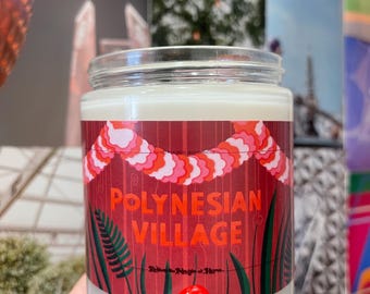 POLYNESIAN VILLAGE CANDLE | Disney Inspired Resort Candle | Smells Like the Polynesian Village Resort Lobby | Disney Home Decor, Scent