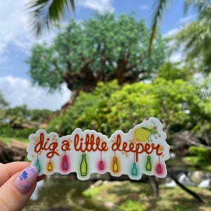 PRINCESS and the FROG |Dig a Little Deeper Sticker|DISNEYInspired Sticker|Vinyl| Waterproof, Weather Resistant| Dishwasher Safe|Tianas Bayou