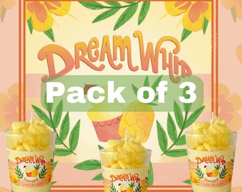 3- Pack PINEAPPLE DOLE WHIP Candle | Disney Inspired | Unique Gift Idea, Home Decor, Christmas Gift, Disney Treat, Gift for Her,