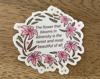MULAN QUOTE Sticker| DISNEY Inspired Sticker| Vinyl| Waterproof, Weather Resistant| Dishwasher Safe| Sticker for Laptop, Phone, Car,