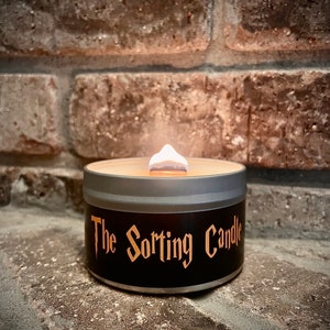 The SORTING CANDLE,Color Changing,Wood Wick,Bookish Candle, Literary Candle, Book Lover Gift, Mothers Day, HP,Bookish
