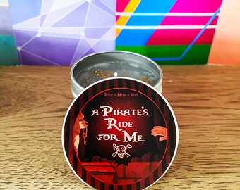 A Pirates Ride for Me! DARK RIDE inspired 4oz candle| DISNEY Inspired Candle|Bromine Water|Gift Idea|Caribbean Attraction Ride|Mother Gift