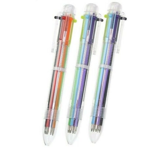 Multi-color 6 in 1 Color Ballpoint Pen Ball Point Pens Kids School Office  Supply