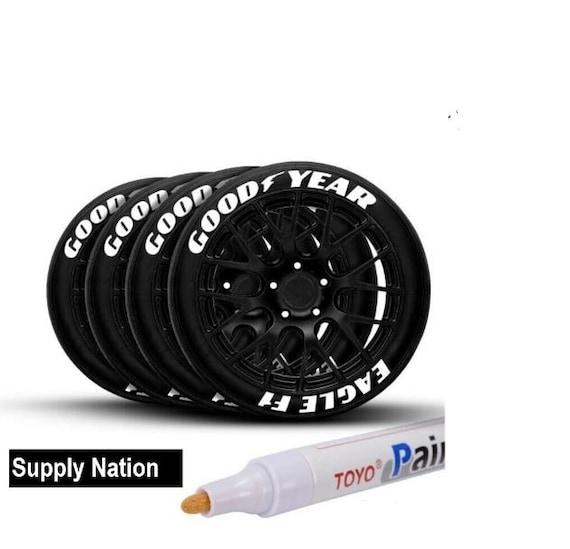 Black Paint Pen Marker Waterproof Permanent Car Tire Letter Rubber