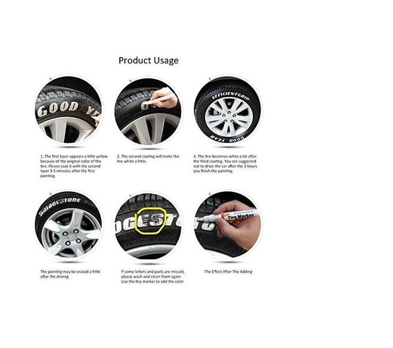 TOYO Tire Letters Waterproof Permanent Paint Marker Pen Car Tires Rubber  Metal 