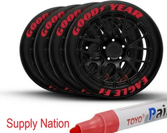 Tire Permanent Marker Tire Lettering Paint Pen TOYO Red 2pk