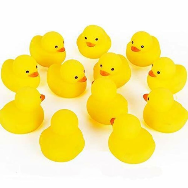 Mini Rubber Yellow Duck Float Squeak Bath Classic Squeaky Toys