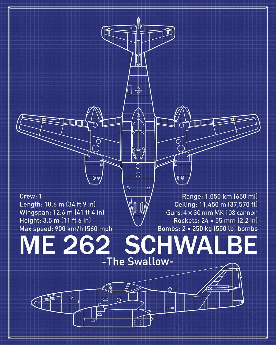 memiページ Giclee Print of an ME262 Schwalbe Jet Fighter. - Etsy