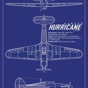 Hawker Hurricane Schematic Print