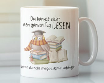 Tasse mit Spruch | Tasse für Kaffeeliebhaber | Tasse für Kaffee und Tee | Tasse fürs Büro | Eulentasse | Tasse mit Eule | Top Geschenk