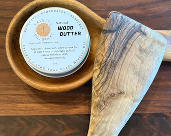 Cutting Boards and Wooden Utensil Butter - 100% Food Grade Mineral Oil and Beeswax Conditioner.  Board Wax, Wood Protector