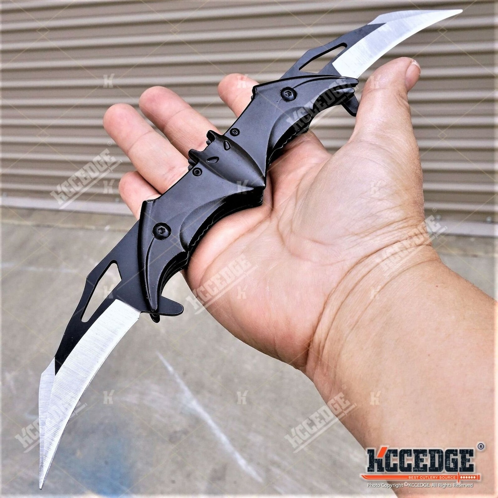 BATMAN Dual Blade HUNTING KNIFE Dark Knight Bat Double Blade Etsy