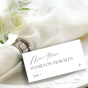 Elegant Wedding Place Cards: Modern-1 Script, Heavy Card Stock