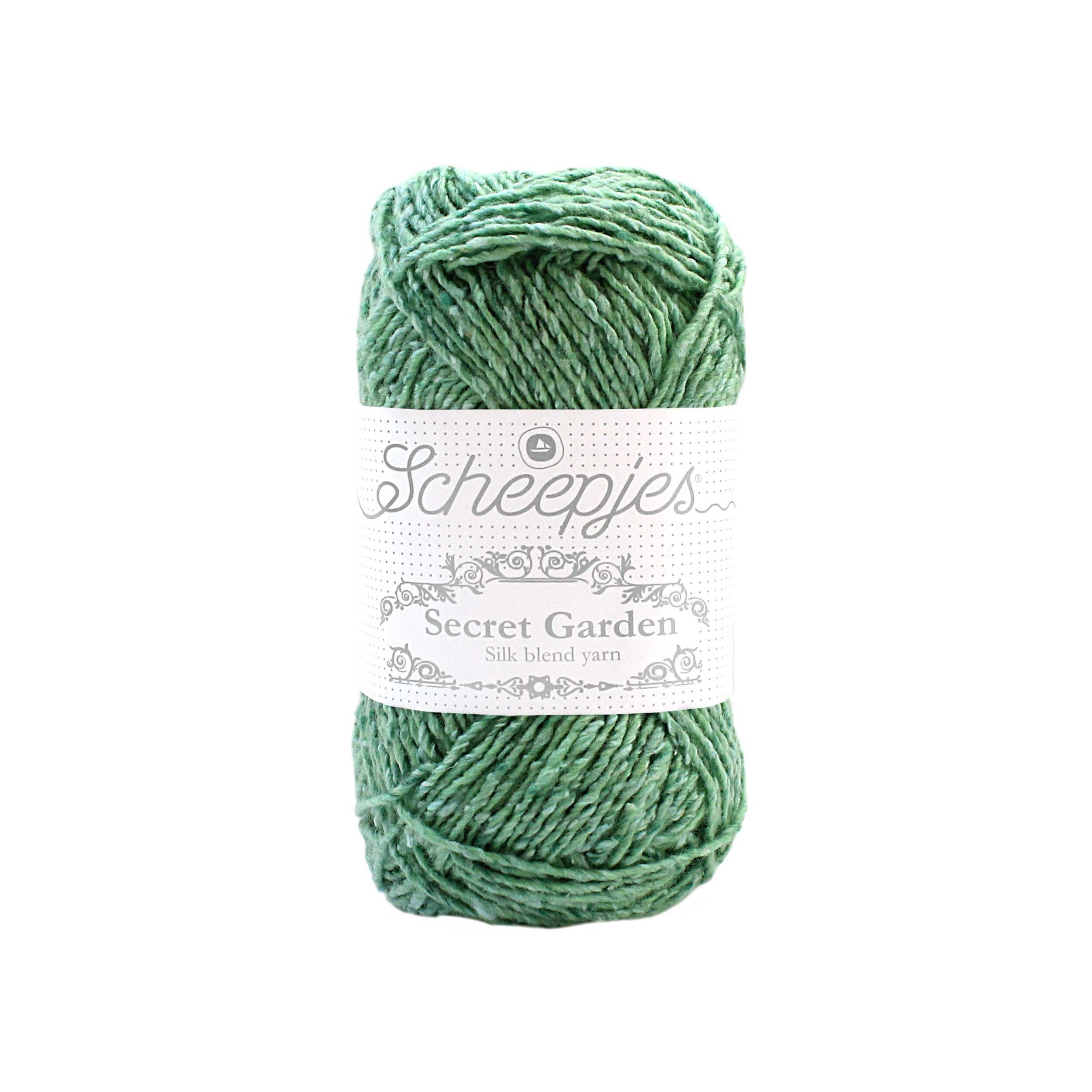 Scheepjes Secret Garden Premium DK Silk Blend Green Yarn 50g Etsy España