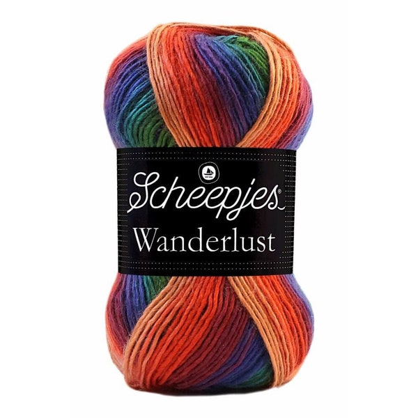 Scheepjes Wanderlust Rainbow Acrylic Colour Changing Yarn 100g - Bangkok 459