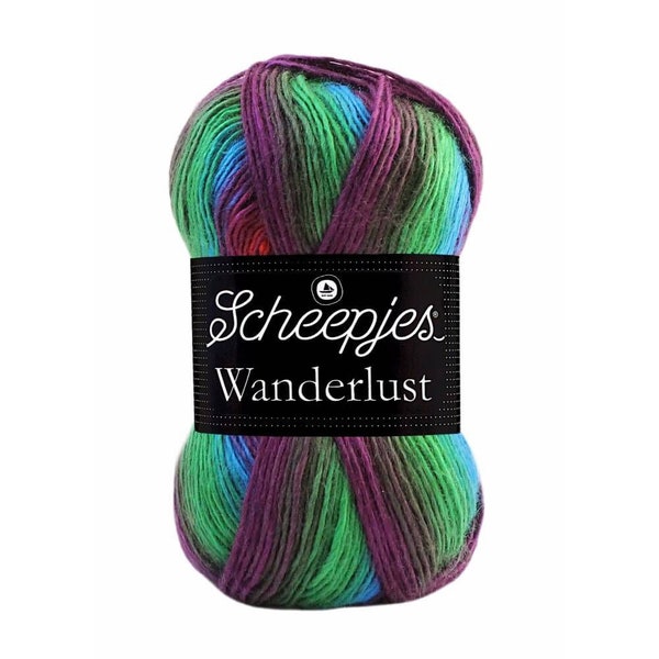 Scheepjes Wanderlust Rainbow Acrylic Colour Changing Yarn 100g - Rio de Janeiro 453