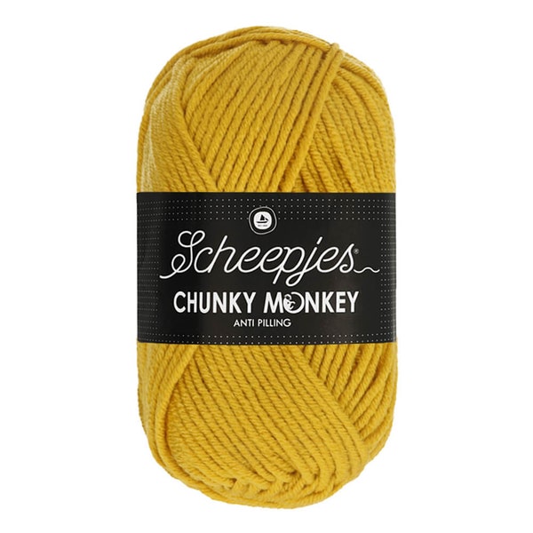 Scheepjes Chunky Monkey Yellow Yarn 100g  - 1823 - Mustard