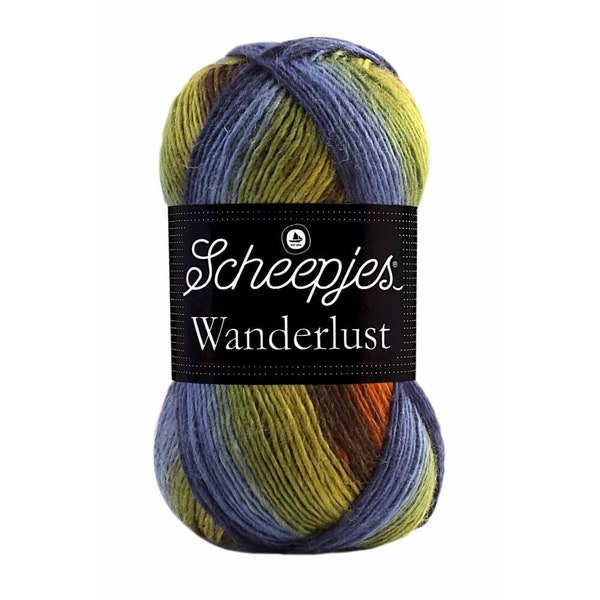 Scheepjes Wanderlust Rainbow Acrylic Colour Changing Yarn 100g - New York 460