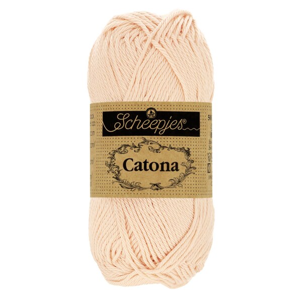 Scheepjes Catona 50g 100% Mercerised Cotton Pink Yarn - 255 Shell