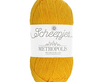 Scheepjes Metropolis Merino Blend Yellow Sock Yarn 50g - Brasov 038