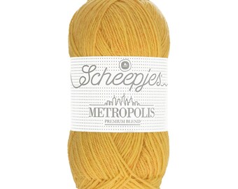 Scheepjes Metropolis Merino Blend Yellow Sock Yarn 50g - Alexandria 034