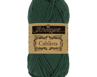 Scheepjes Cahlista Un-mercerised Cotton Green Aran Yarn 50g - 525 Fir