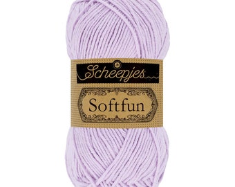 Scheepjes Softfun DK Cotton Mix Easy Care Purple Yarn 50g - 2657 Orchid