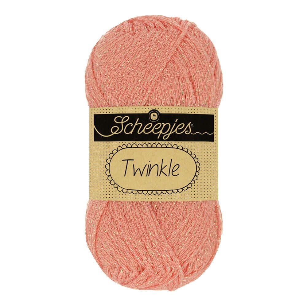 Scheepjes Twinkle DK Cotton Mix Glittering Pink/Peach Yarn 50g - 937