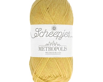 Scheepjes Metropolis Merino Blend Yellow Sock Yarn 50g - Atlanta 033