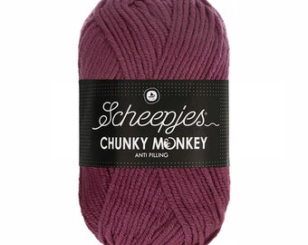 Scheepjes Chunky Monkey Mauve  Yarn 100g  - 1828 - Grape
