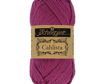 Scheepjes Cahlista Un-merzerisierte Baumwolle Lila Aran 50g - 128 Tyrian Purple