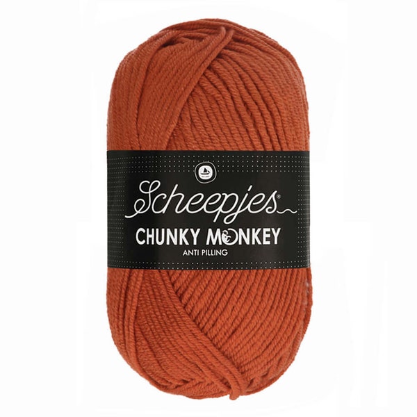 Scheepjes Chunky Monkey Orange Yarn 100g  - 1723 - Flame