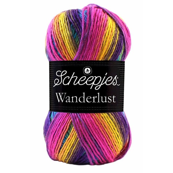 Scheepjes Wanderlust Rainbow Acrylic Colour Changing Yarn 100g - Hawaii 457