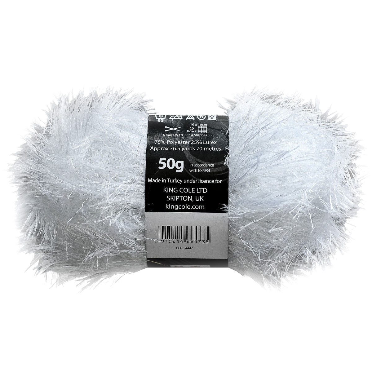 King Cole Tinsel Chunky Strickgarn – Glitzernde Wimpernwolle, 50 G, Farbe Raket 3065, Für Mützen & Schals