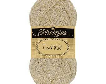Scheepjes Twinkle DK Cotton Mix Glittering Gold Yarn 50g - 938