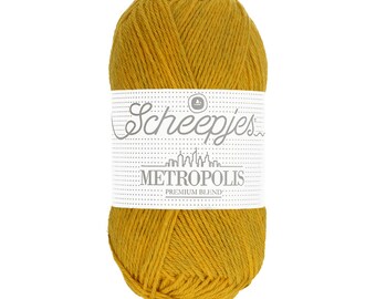 Scheepjes Metropolis Merino Blend Yellow Sock Yarn 50g - Dhaka 040