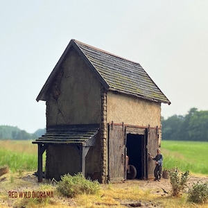 1/35 Scale Old European Barn Model Kit | Miniature | Diorama | 1:35 | Building | Structure | French | WWII | WWI | Civil War | Military